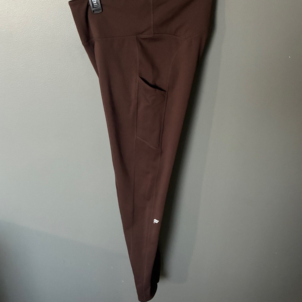 Fabletics Women's Brown fleece lined Leggings with pockets size medium - Picture 4 of 5